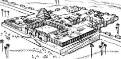 Дур-Шаррукин. Общий вид дворца ассирийского царя Саргона II. 711—707г. до н.э.